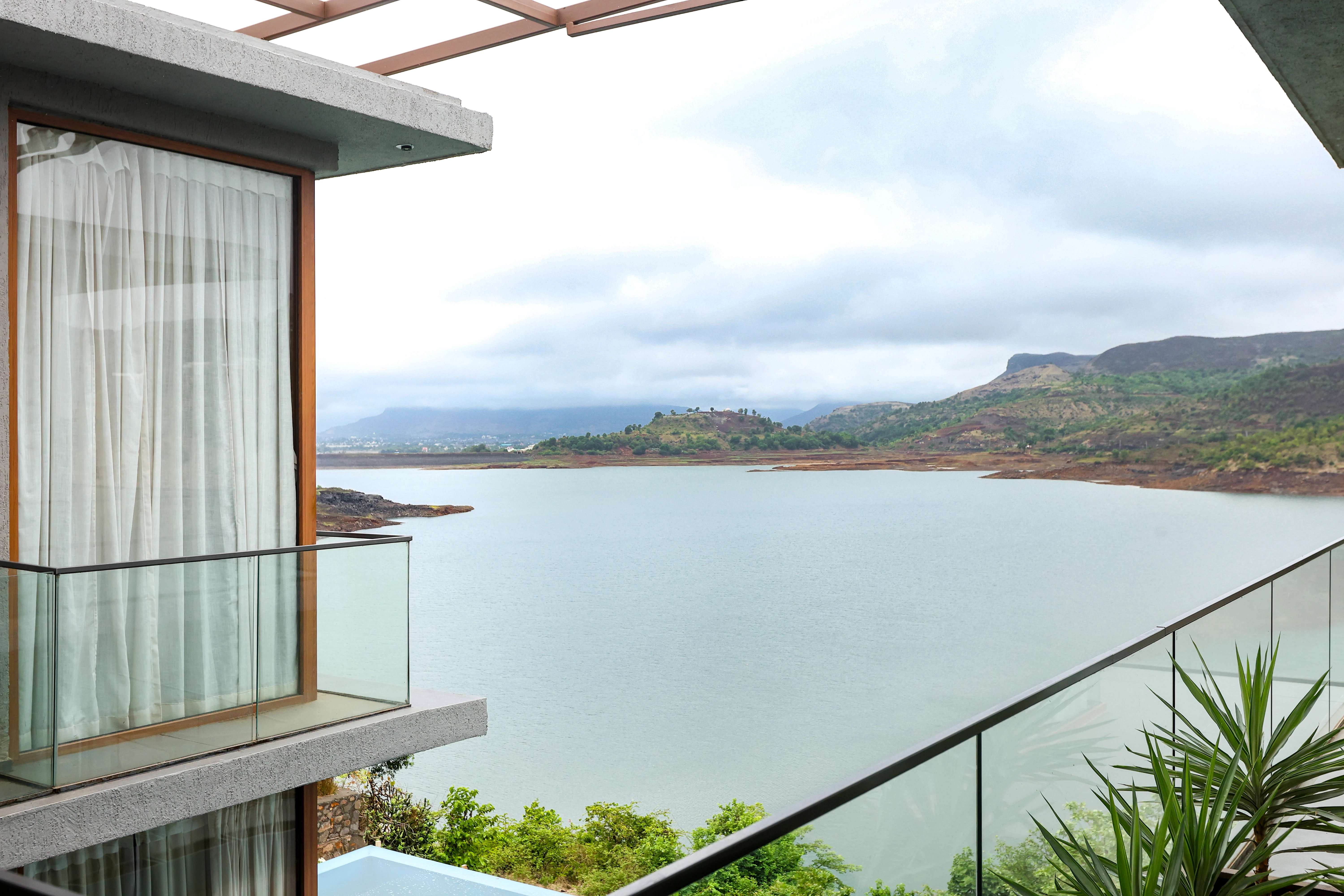 Waterfall villa pool