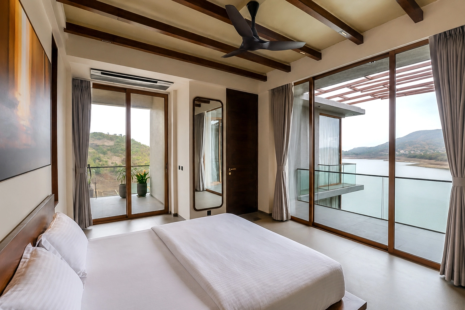 Waterfall villa view
